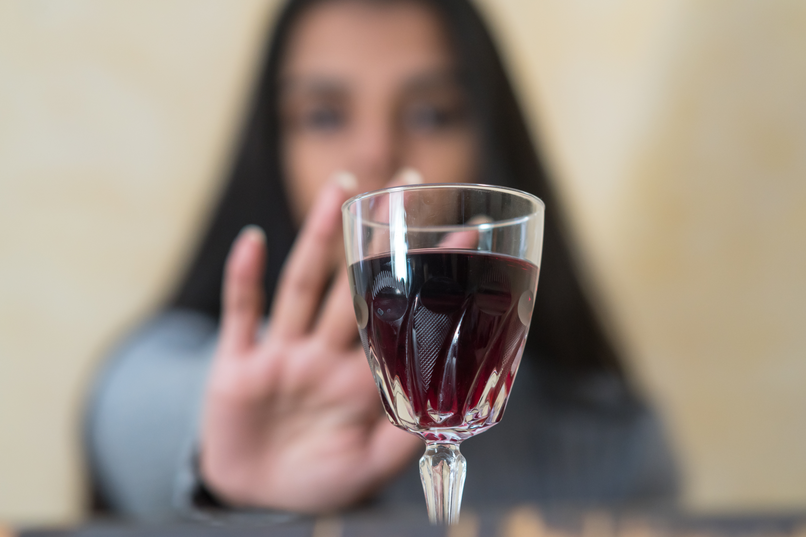 lady drinking red wine